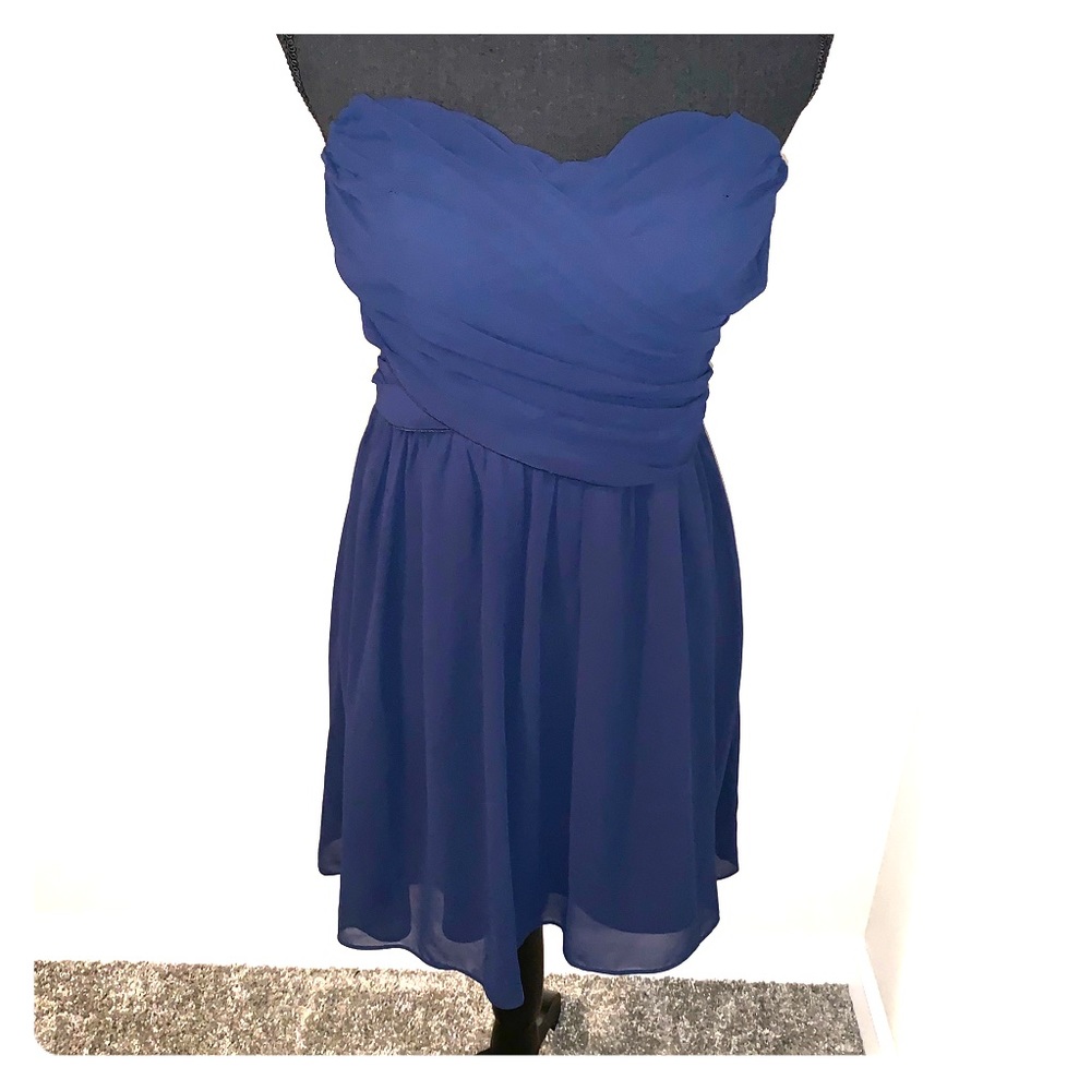 Chiffon Blue semi formal Dress